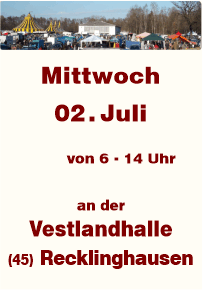 Trödeln an der Vestlandhalle in Recklinghausen seit 1987