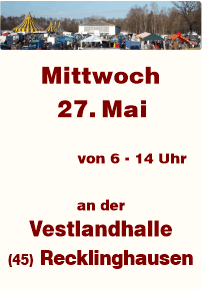 Trödeln an der Vestlandhalle Recklinghausen