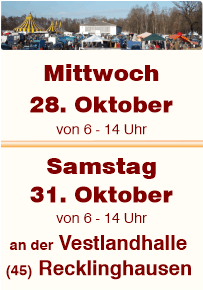 Trödeln an der Vestlandhalle Recklinghausen