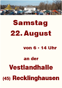 Trödeln an der Vestlandhalle Recklinghausen