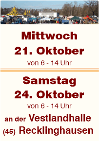 Trödeln an der Vestlandhalle Recklinghausen
